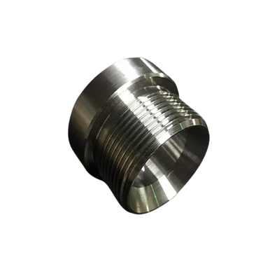 Turned steel male threaded adapter